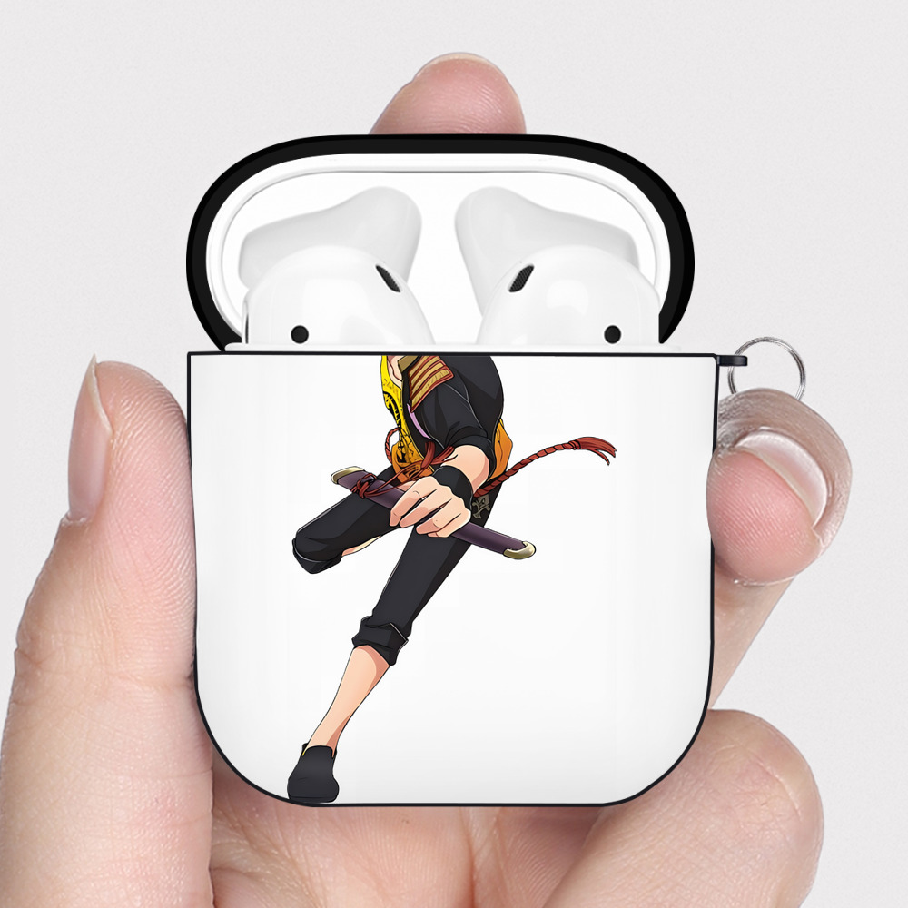 （画像用） 刀剣乱舞 Touken Ranbu AirPods 第2世代保護ケース ハードシェル ブラック 耐衝撃・防指紋・カラビナ付き