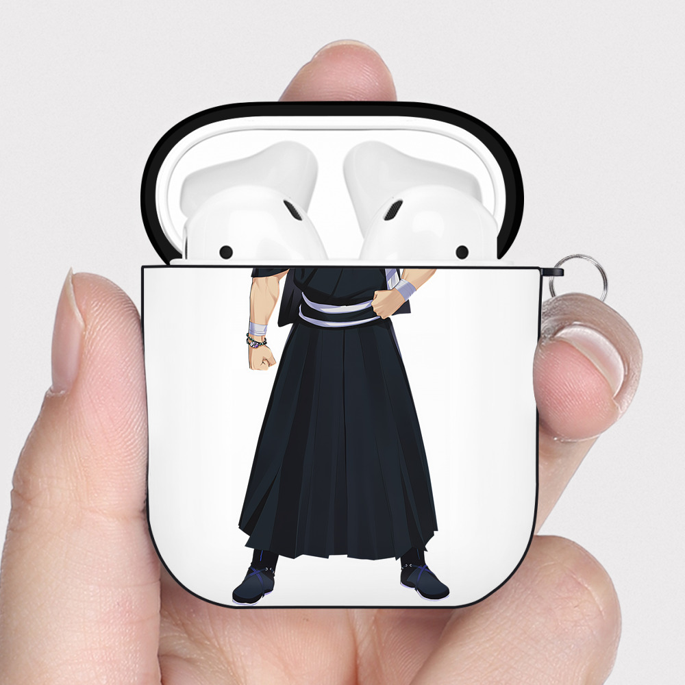 刀剣乱舞 Touken Ranbu AirPods 第2世代保護ケース ハードシェル ブラック 耐衝撃・防指紋・カラビナ付き