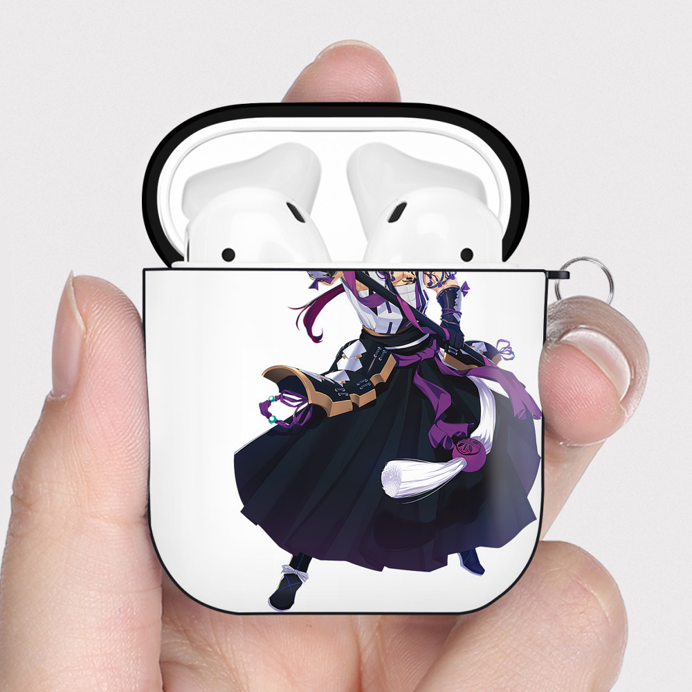 （画像用） 刀剣乱舞 Touken Ranbu AirPods 第2世代保護ケース ハードシェル ブラック 耐衝撃・防指紋・カラビナ付き