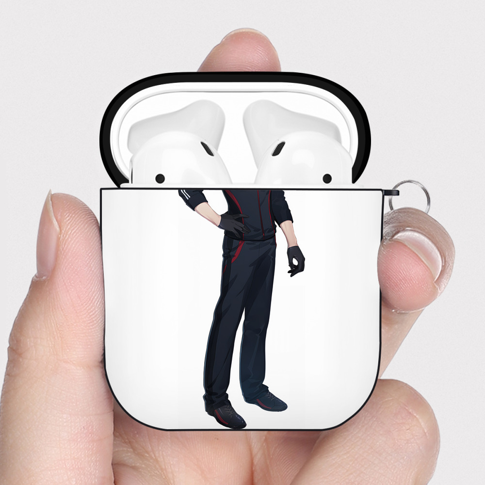 刀剣乱舞 Touken Ranbu AirPods 第2世代保護ケース ハードシェル ブラック 耐衝撃・防指紋・カラビナ付き