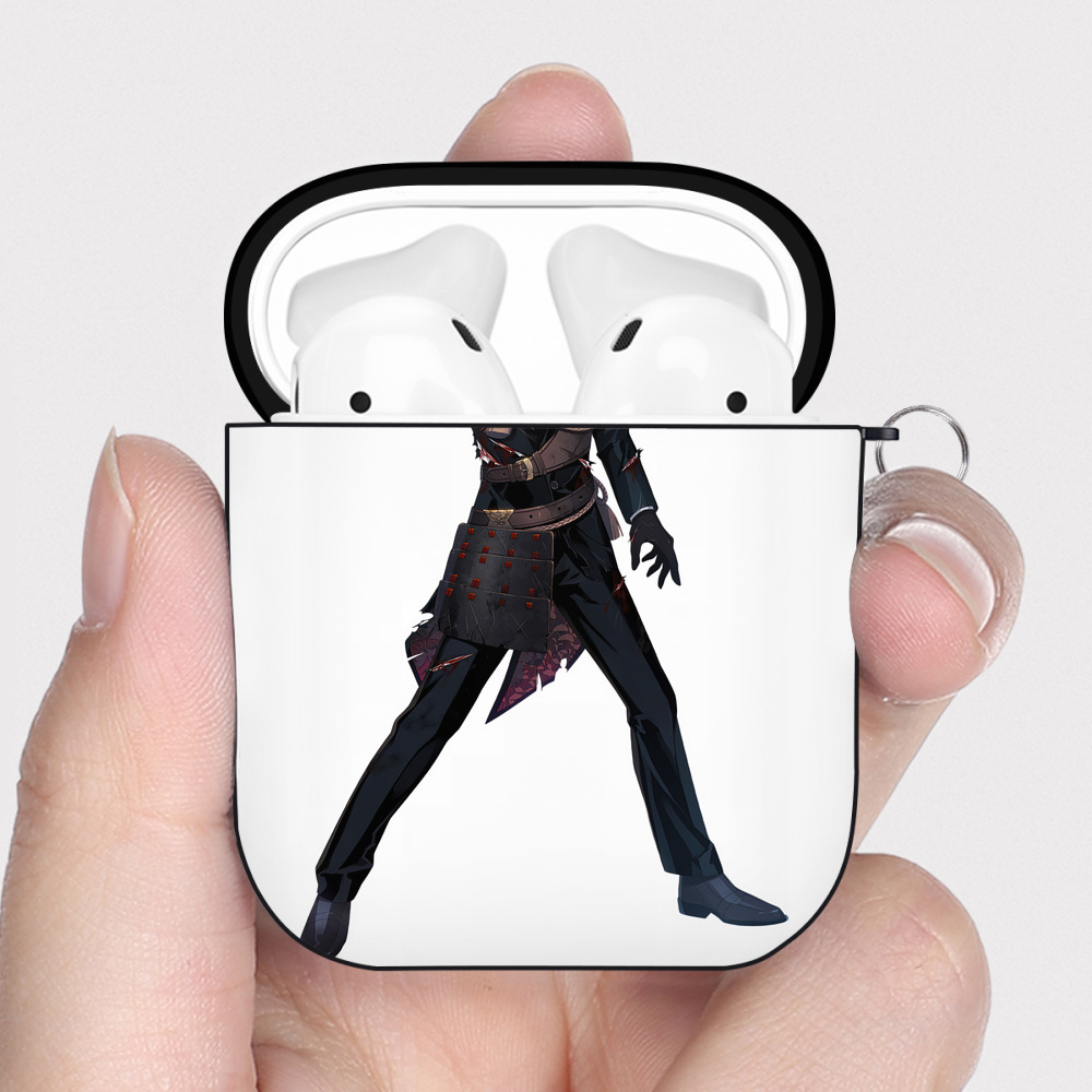 （画像用） 刀剣乱舞 Touken Ranbu AirPods 第2世代保護ケース ハードシェル ブラック 耐衝撃・防指紋・カラビナ付き