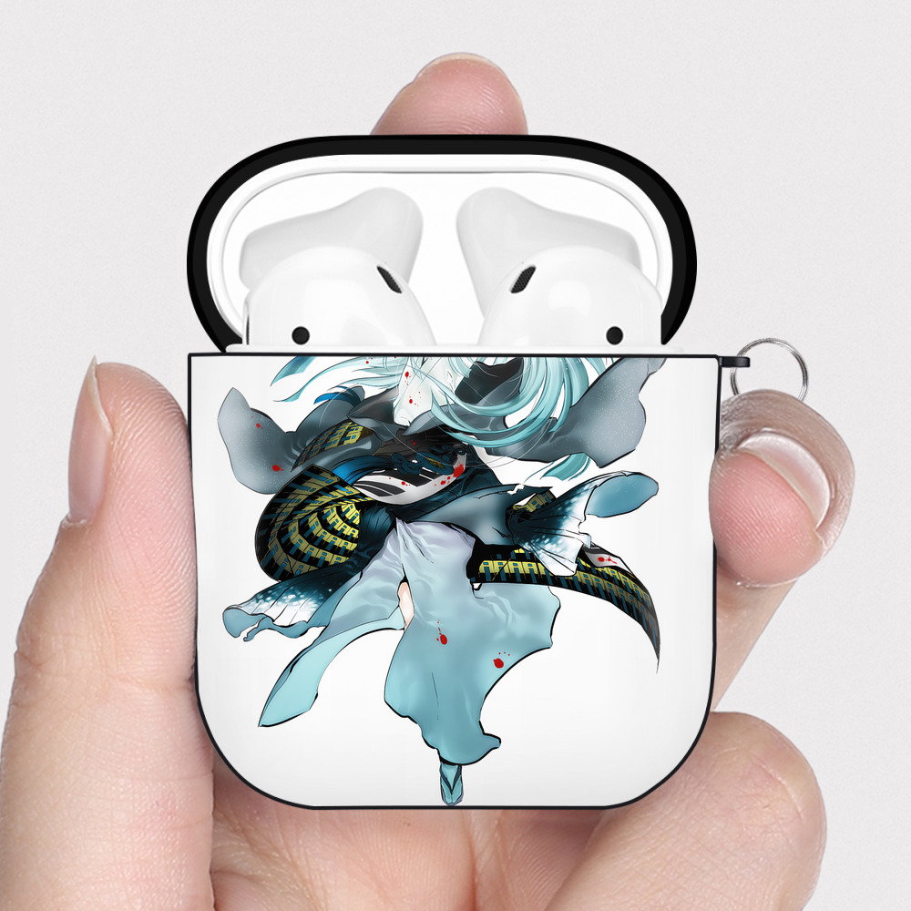 （画像用） 刀剣乱舞 Touken Ranbu AirPods 第2世代保護ケース ハードシェル ブラック 耐衝撃・防指紋・カラビナ付き