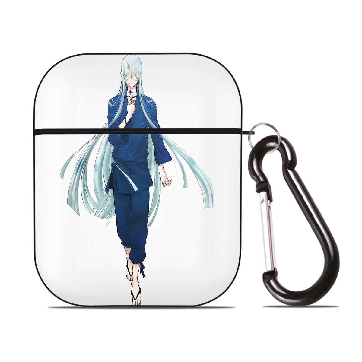 （画像用） 刀剣乱舞 Touken Ranbu AirPods 第2世代保護ケース ハードシェル ブラック 耐衝撃・防指紋・カラビナ付き