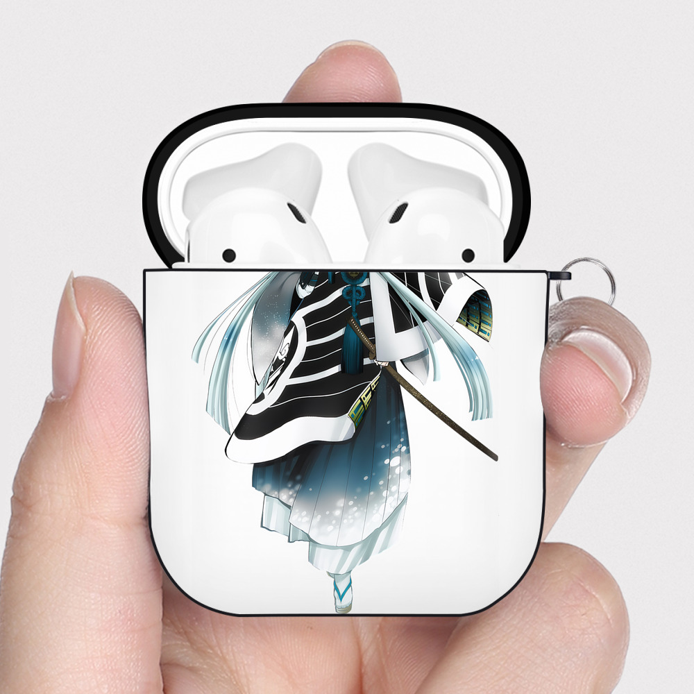 （画像用） 刀剣乱舞 Touken Ranbu AirPods 第2世代保護ケース ハードシェル ブラック 耐衝撃・防指紋・カラビナ付き