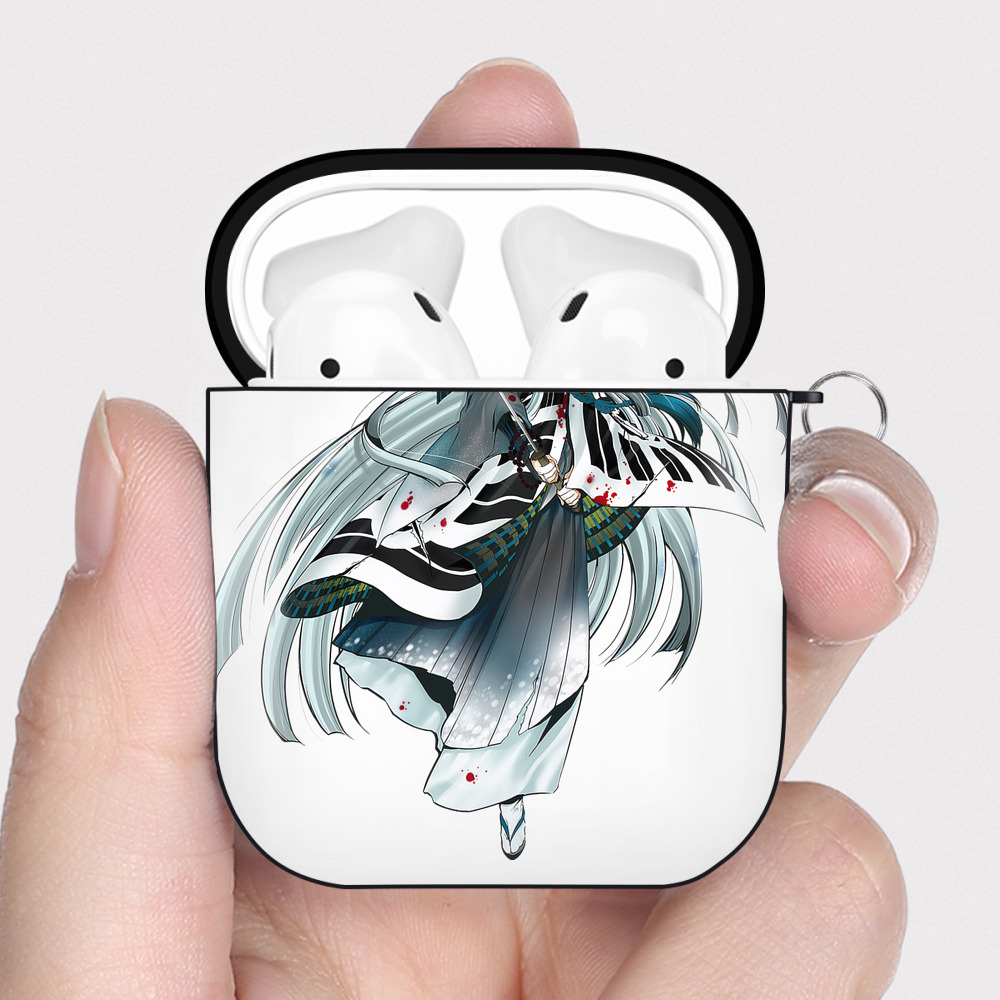 （画像用） 刀剣乱舞 Touken Ranbu AirPods 第2世代保護ケース ハードシェル ブラック 耐衝撃・防指紋・カラビナ付き