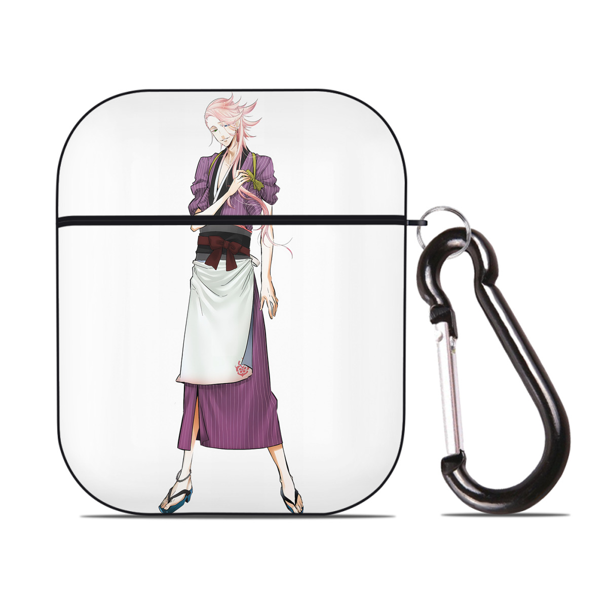 （画像用） 刀剣乱舞 Touken Ranbu AirPods 第2世代保護ケース ハードシェル ブラック 耐衝撃・防指紋・カラビナ付き