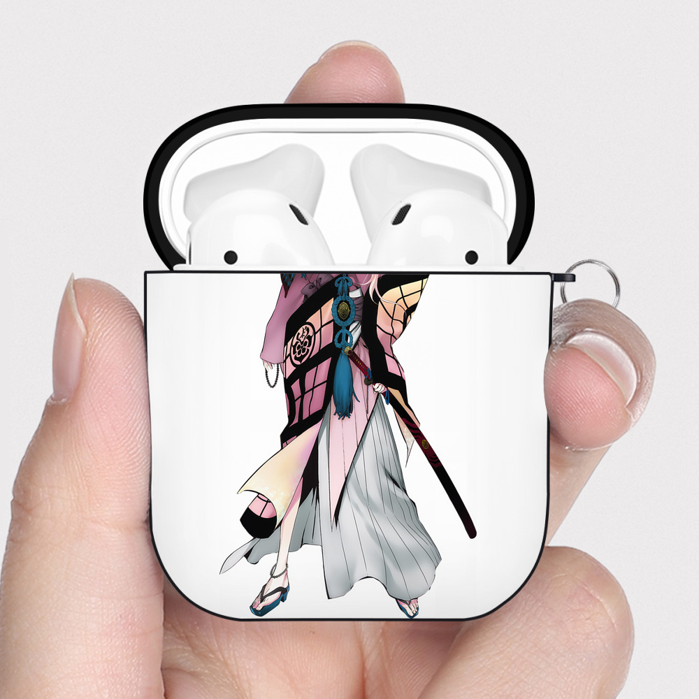 （画像用） 刀剣乱舞 Touken Ranbu AirPods 第2世代保護ケース ハードシェル ブラック 耐衝撃・防指紋・カラビナ付き