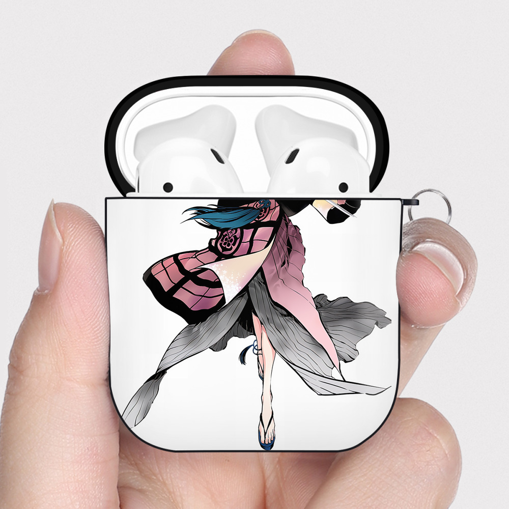 （画像用） 刀剣乱舞 Touken Ranbu AirPods 第2世代保護ケース ハードシェル ブラック 耐衝撃・防指紋・カラビナ付き