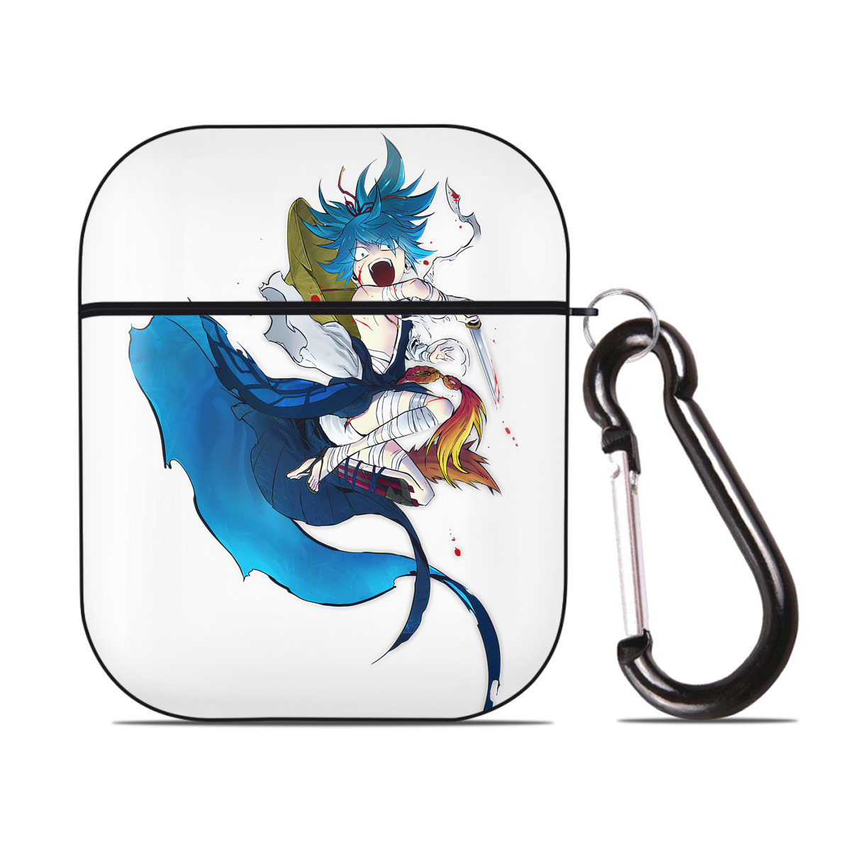 （画像用） 刀剣乱舞 Touken Ranbu AirPods 第2世代保護ケース ハードシェル ブラック 耐衝撃・防指紋・カラビナ付き