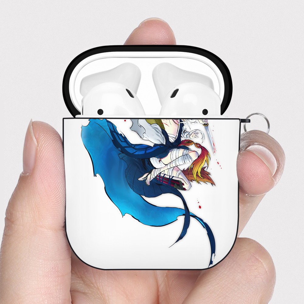 （画像用） 刀剣乱舞 Touken Ranbu AirPods 第2世代保護ケース ハードシェル ブラック 耐衝撃・防指紋・カラビナ付き