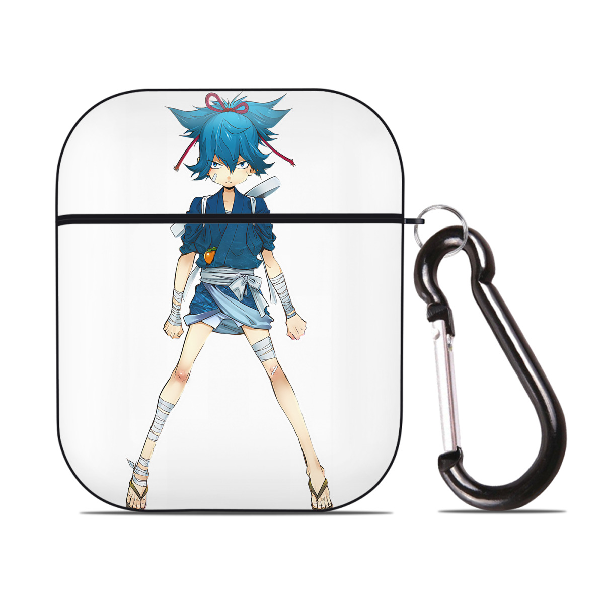 （画像用） 刀剣乱舞 Touken Ranbu AirPods 第2世代保護ケース ハードシェル ブラック 耐衝撃・防指紋・カラビナ付き