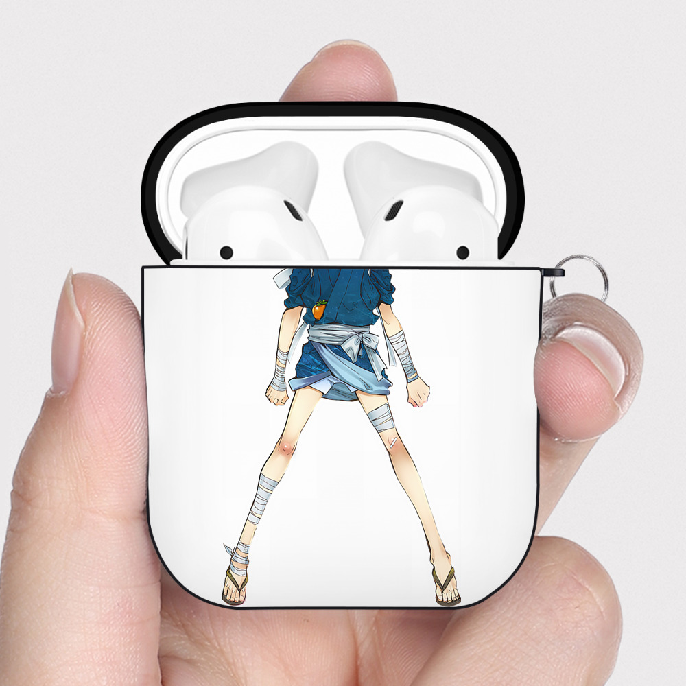 （画像用） 刀剣乱舞 Touken Ranbu AirPods 第2世代保護ケース ハードシェル ブラック 耐衝撃・防指紋・カラビナ付き