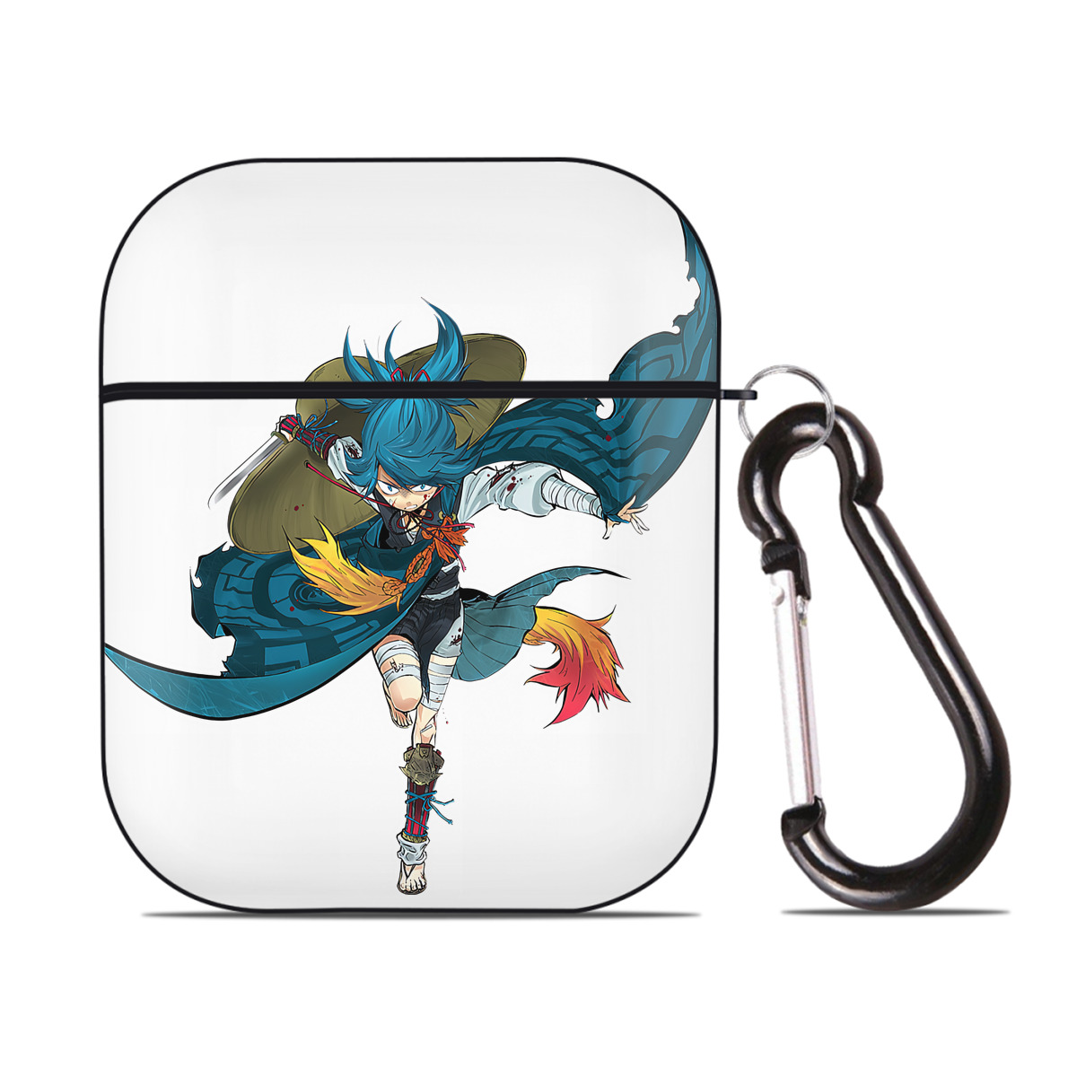 （画像用） 刀剣乱舞 Touken Ranbu AirPods 第2世代保護ケース ハードシェル ブラック 耐衝撃・防指紋・カラビナ付き