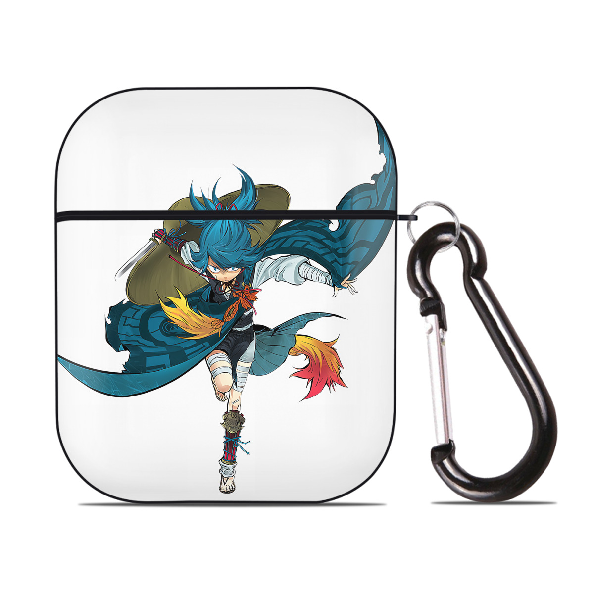 （画像用） 刀剣乱舞 Touken Ranbu AirPods 第2世代保護ケース ハードシェル ブラック 耐衝撃・防指紋・カラビナ付き
