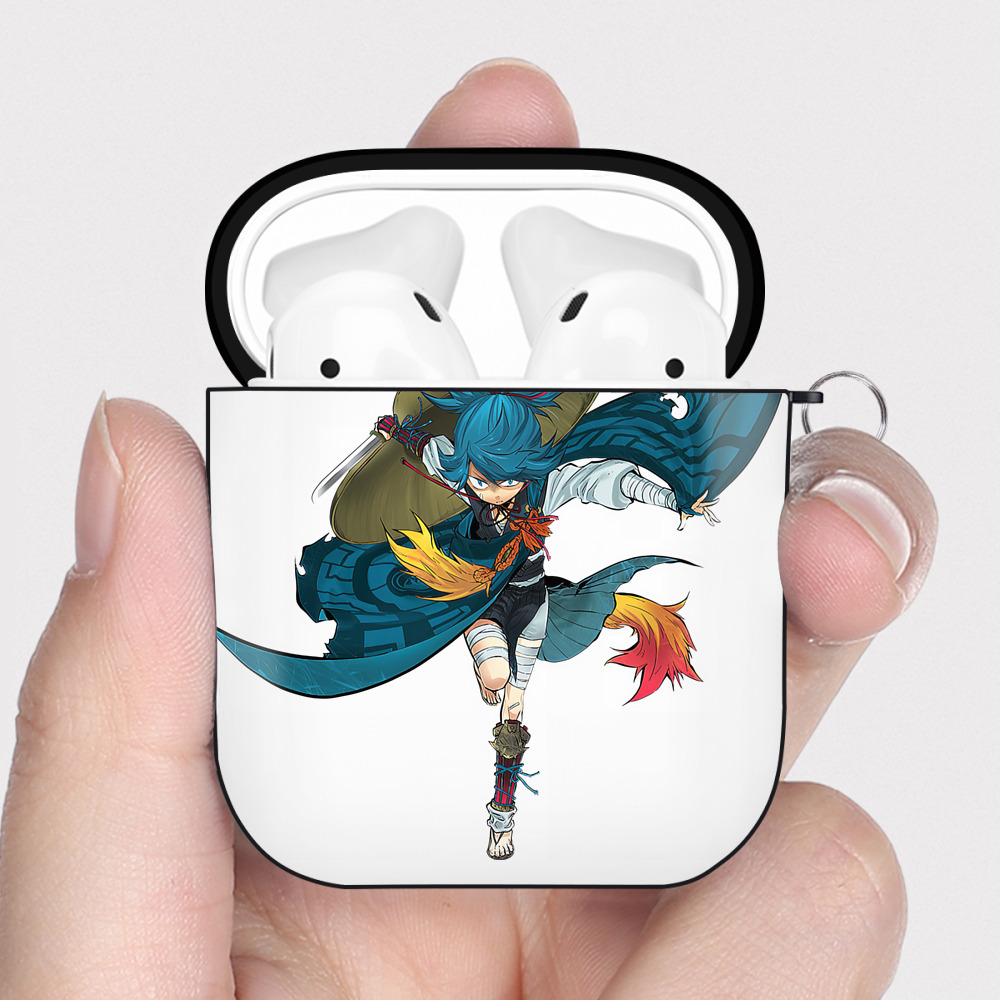 （画像用） 刀剣乱舞 Touken Ranbu AirPods 第2世代保護ケース ハードシェル ブラック 耐衝撃・防指紋・カラビナ付き