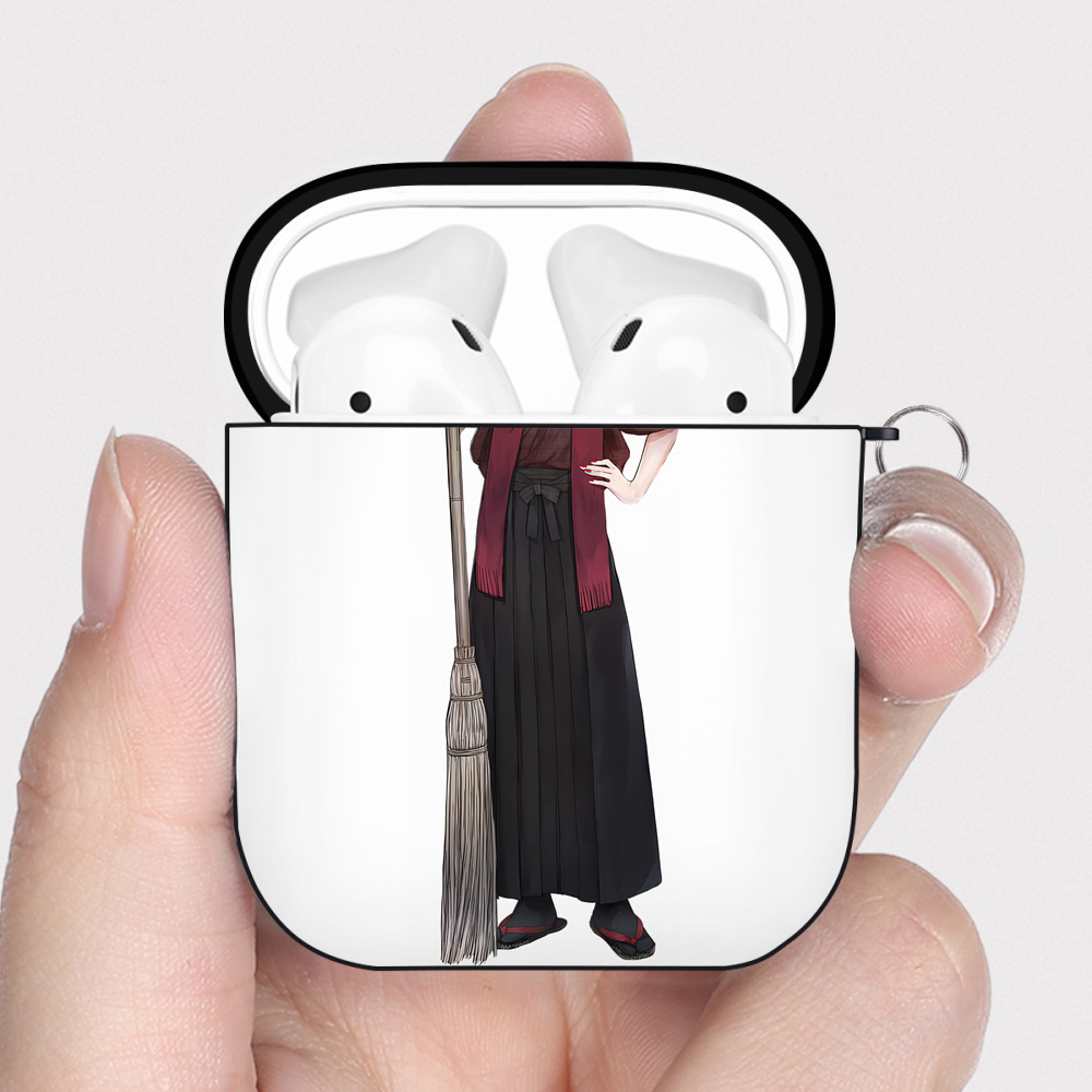 （画像用） 刀剣乱舞 Touken Ranbu AirPods 第2世代保護ケース ハードシェル ブラック 耐衝撃・防指紋・カラビナ付き
