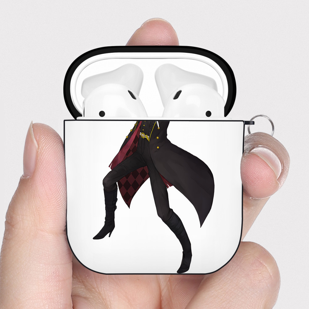 （画像用） 刀剣乱舞 Touken Ranbu AirPods 第2世代保護ケース ハードシェル ブラック 耐衝撃・防指紋・カラビナ付き