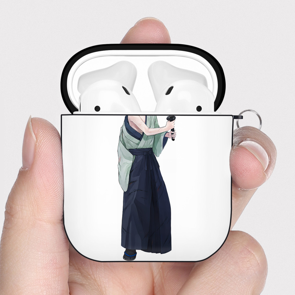 （画像用） 刀剣乱舞 Touken Ranbu AirPods 第2世代保護ケース ハードシェル ブラック 耐衝撃・防指紋・カラビナ付き
