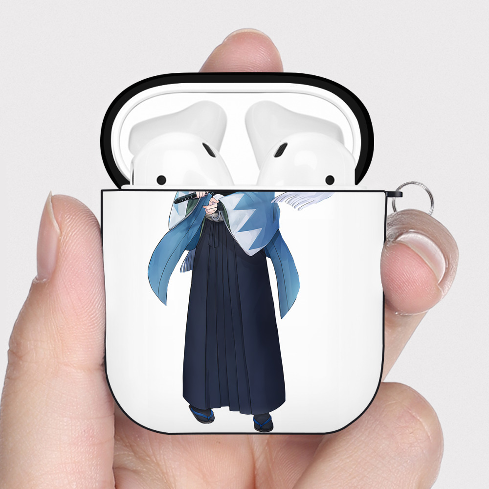 （画像用） 刀剣乱舞 Touken Ranbu AirPods 第2世代保護ケース ハードシェル ブラック 耐衝撃・防指紋・カラビナ付き