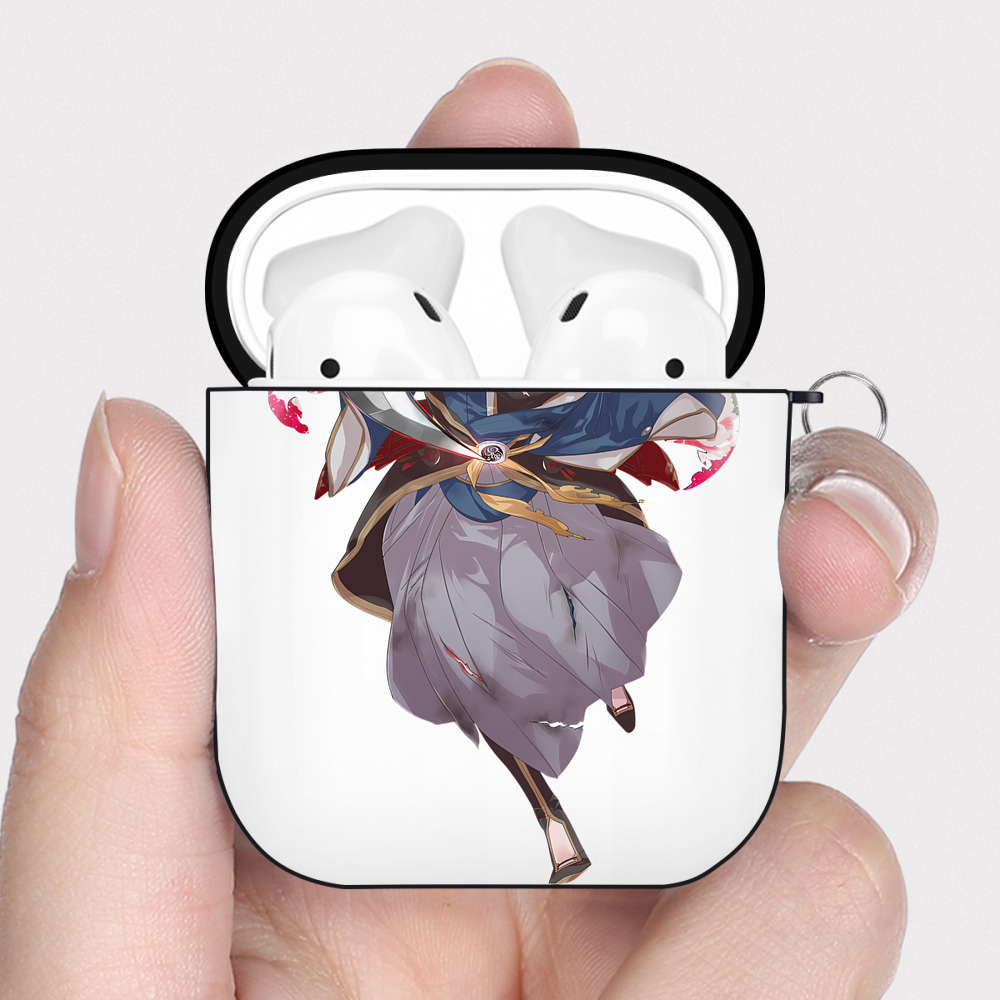 （画像用） 刀剣乱舞 Touken Ranbu AirPods 第2世代保護ケース ハードシェル ブラック 耐衝撃・防指紋・カラビナ付き