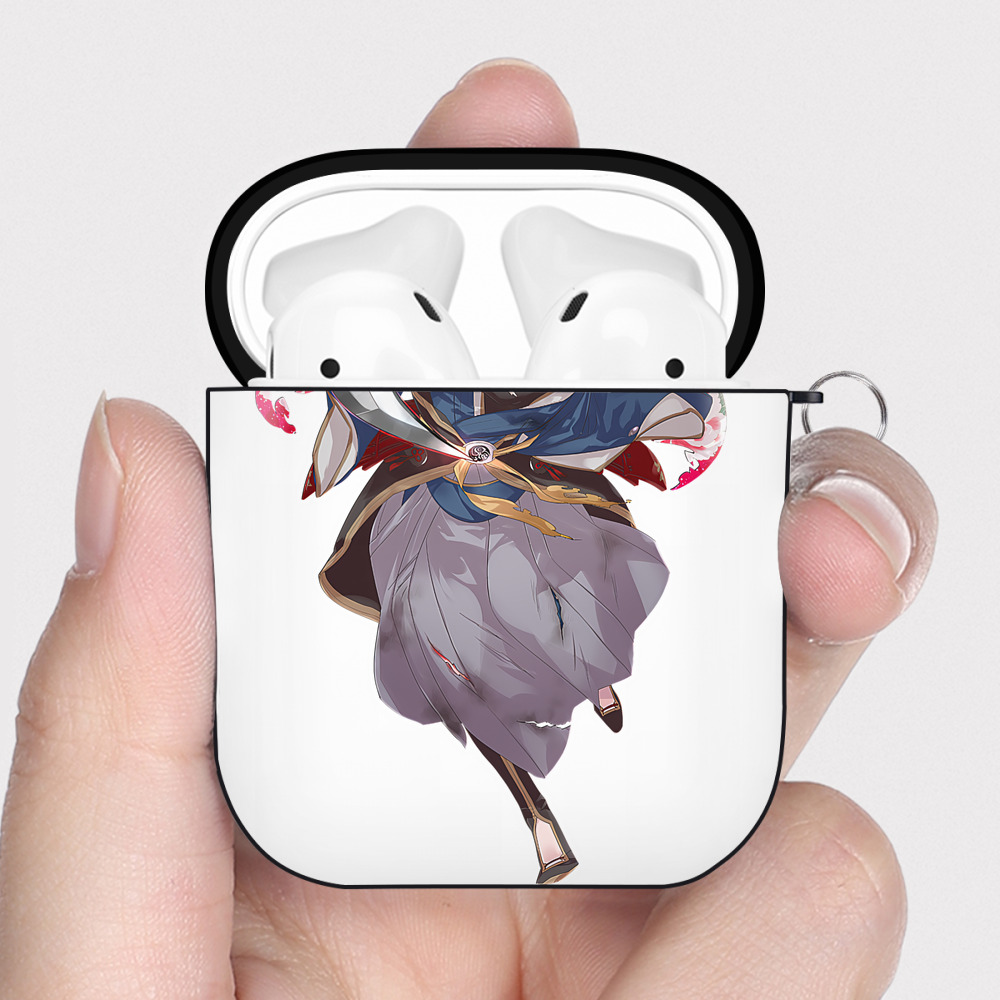 （画像用） 刀剣乱舞 Touken Ranbu AirPods 第2世代保護ケース ハードシェル ブラック 耐衝撃・防指紋・カラビナ付き