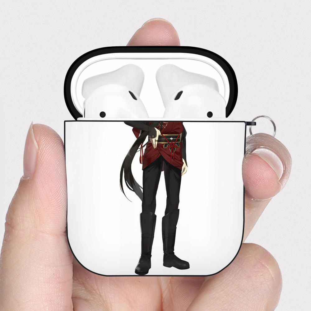 （画像用） 刀剣乱舞 Touken Ranbu AirPods 第2世代保護ケース ハードシェル ブラック 耐衝撃・防指紋・カラビナ付き