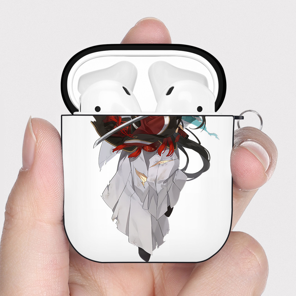 （画像用） 刀剣乱舞 Touken Ranbu AirPods 第2世代保護ケース ハードシェル ブラック 耐衝撃・防指紋・カラビナ付き