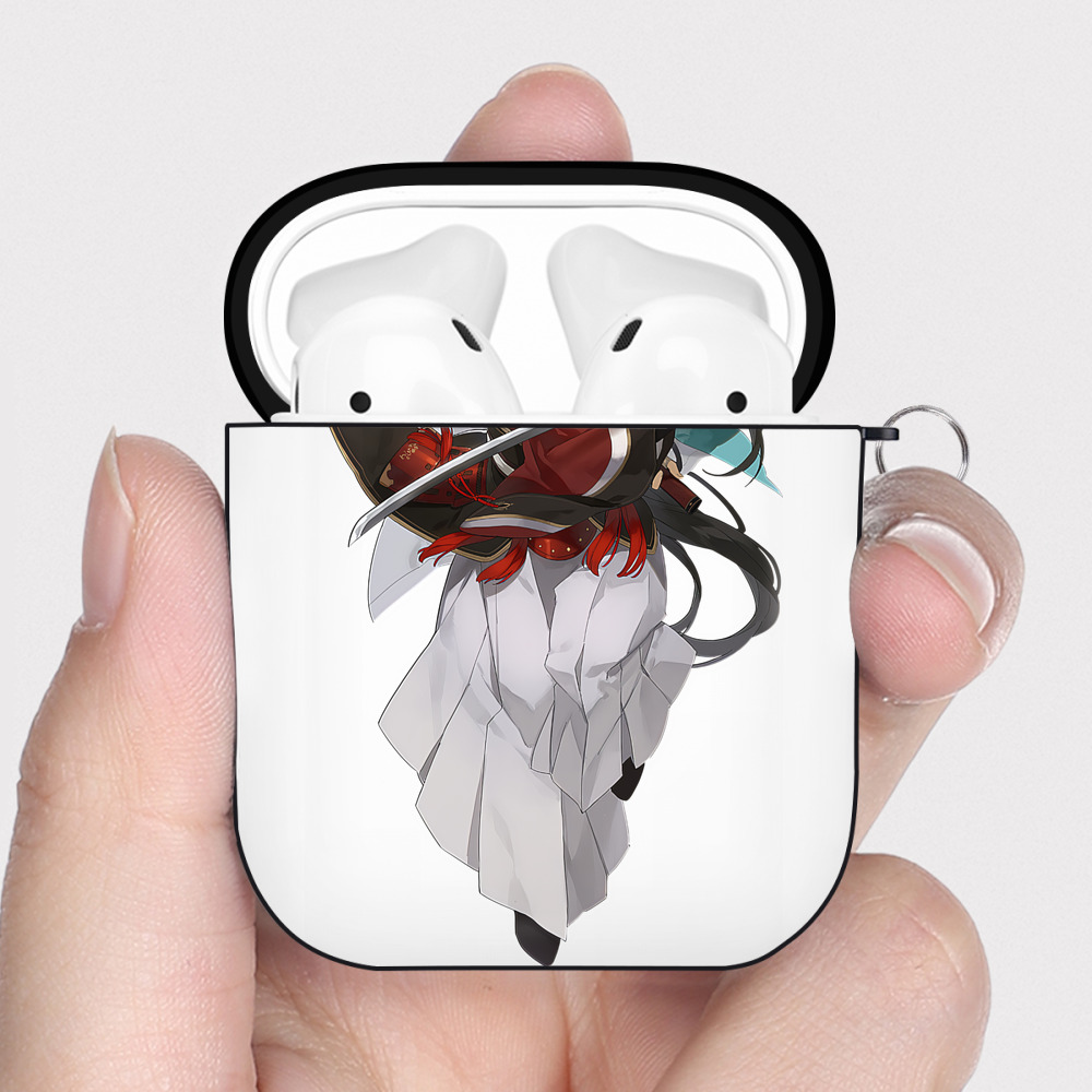 （画像用） 刀剣乱舞 Touken Ranbu AirPods 第2世代保護ケース ハードシェル ブラック 耐衝撃・防指紋・カラビナ付き