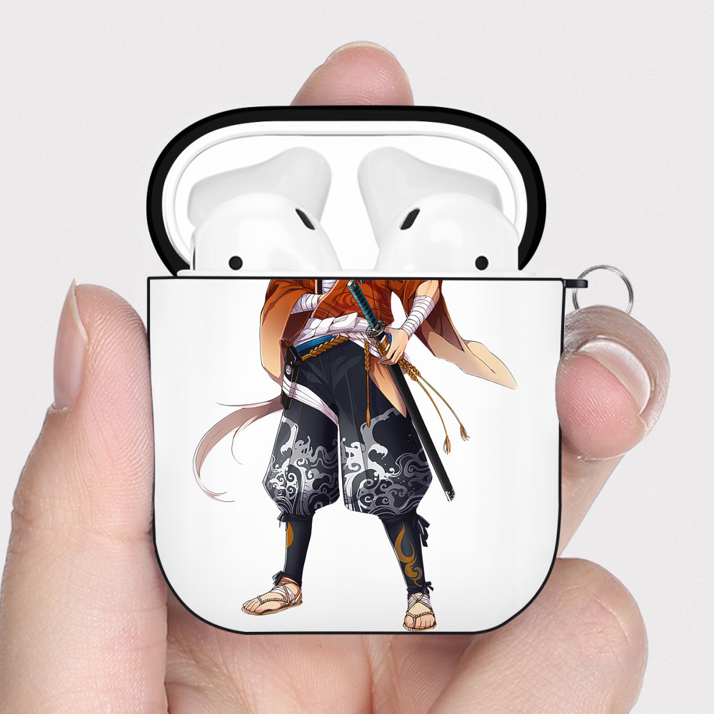 （画像用） 刀剣乱舞 Touken Ranbu AirPods 第2世代保護ケース ハードシェル ブラック 耐衝撃・防指紋・カラビナ付き