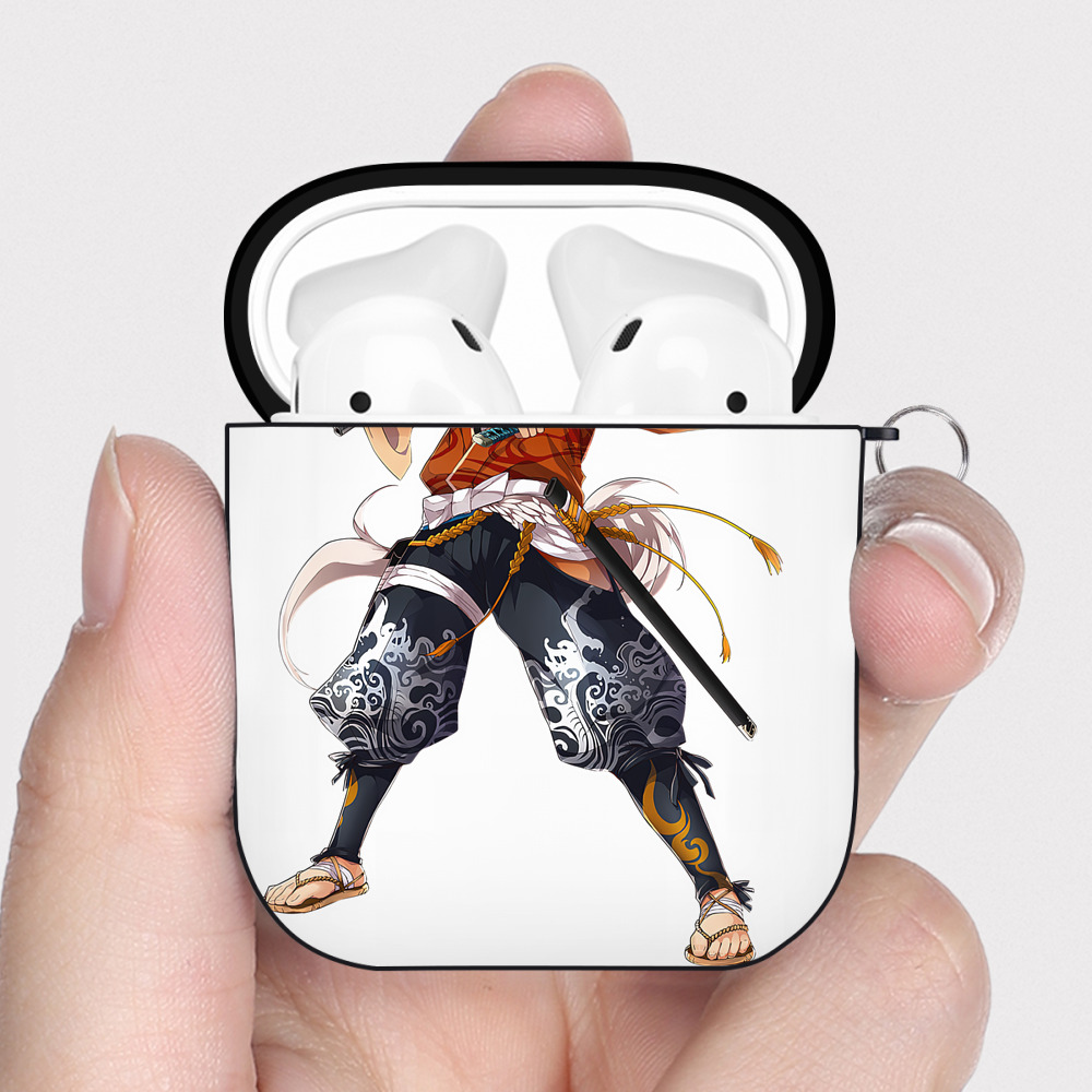 （画像用） 刀剣乱舞 Touken Ranbu AirPods 第2世代保護ケース ハードシェル ブラック 耐衝撃・防指紋・カラビナ付き