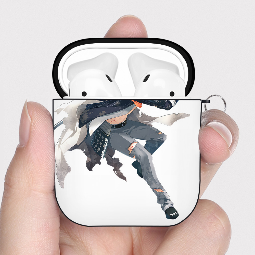 （画像用） 刀剣乱舞 Touken Ranbu AirPods 第2世代保護ケース ハードシェル ブラック 耐衝撃・防指紋・カラビナ付き