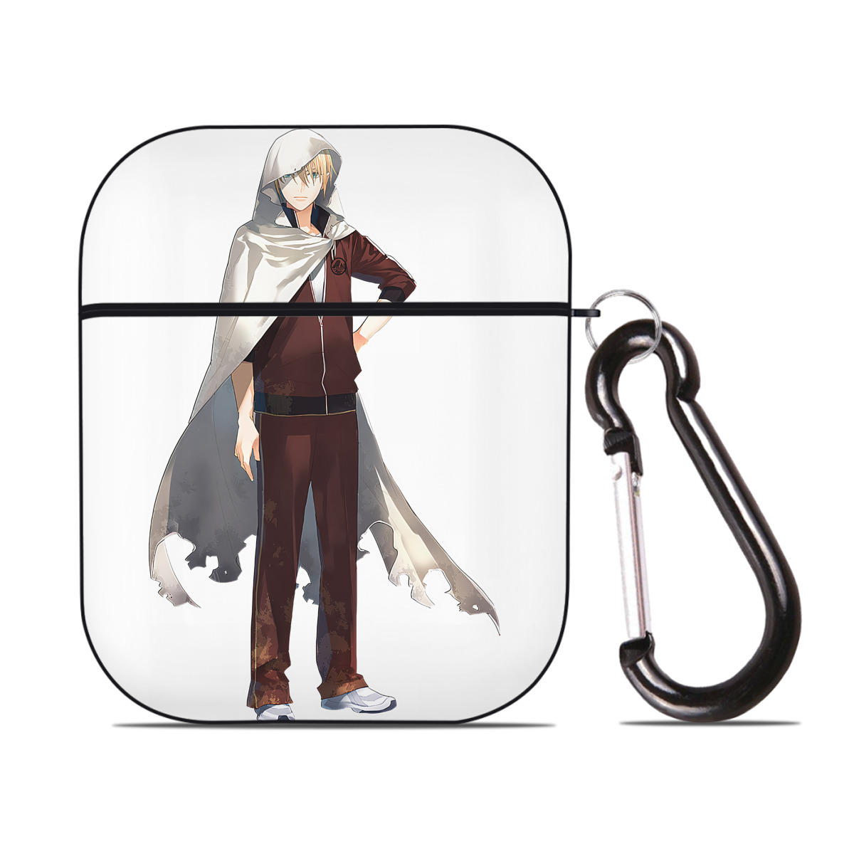 （画像用） 刀剣乱舞 Touken Ranbu AirPods 第2世代保護ケース ハードシェル ブラック 耐衝撃・防指紋・カラビナ付き