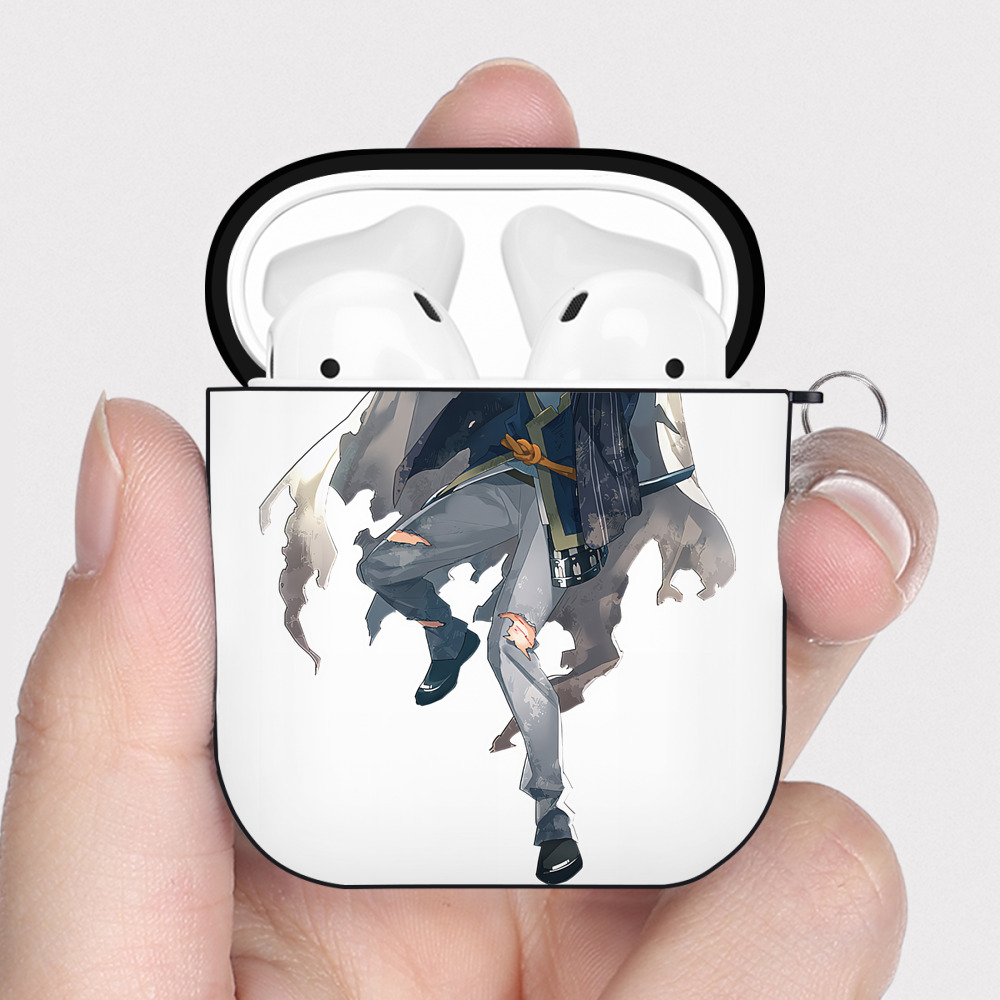 （画像用） 刀剣乱舞 Touken Ranbu AirPods 第2世代保護ケース ハードシェル ブラック 耐衝撃・防指紋・カラビナ付き