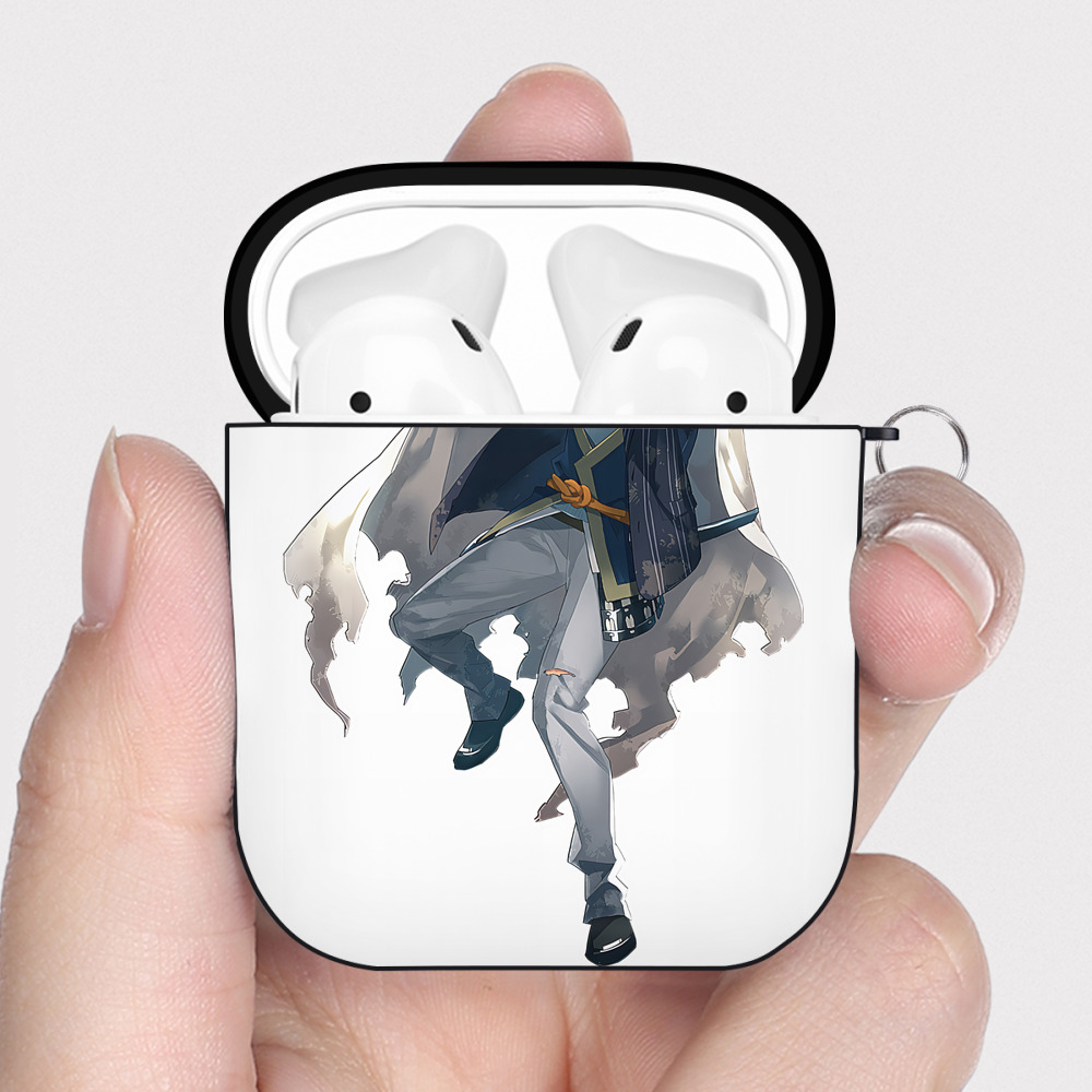 （画像用） 刀剣乱舞 Touken Ranbu AirPods 第2世代保護ケース ハードシェル ブラック 耐衝撃・防指紋・カラビナ付き