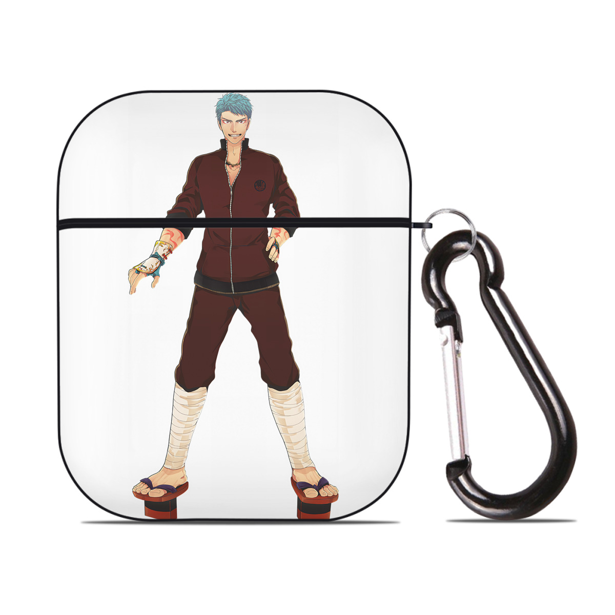 （画像用） 刀剣乱舞 Touken Ranbu AirPods 第2世代保護ケース ハードシェル ブラック 耐衝撃・防指紋・カラビナ付き