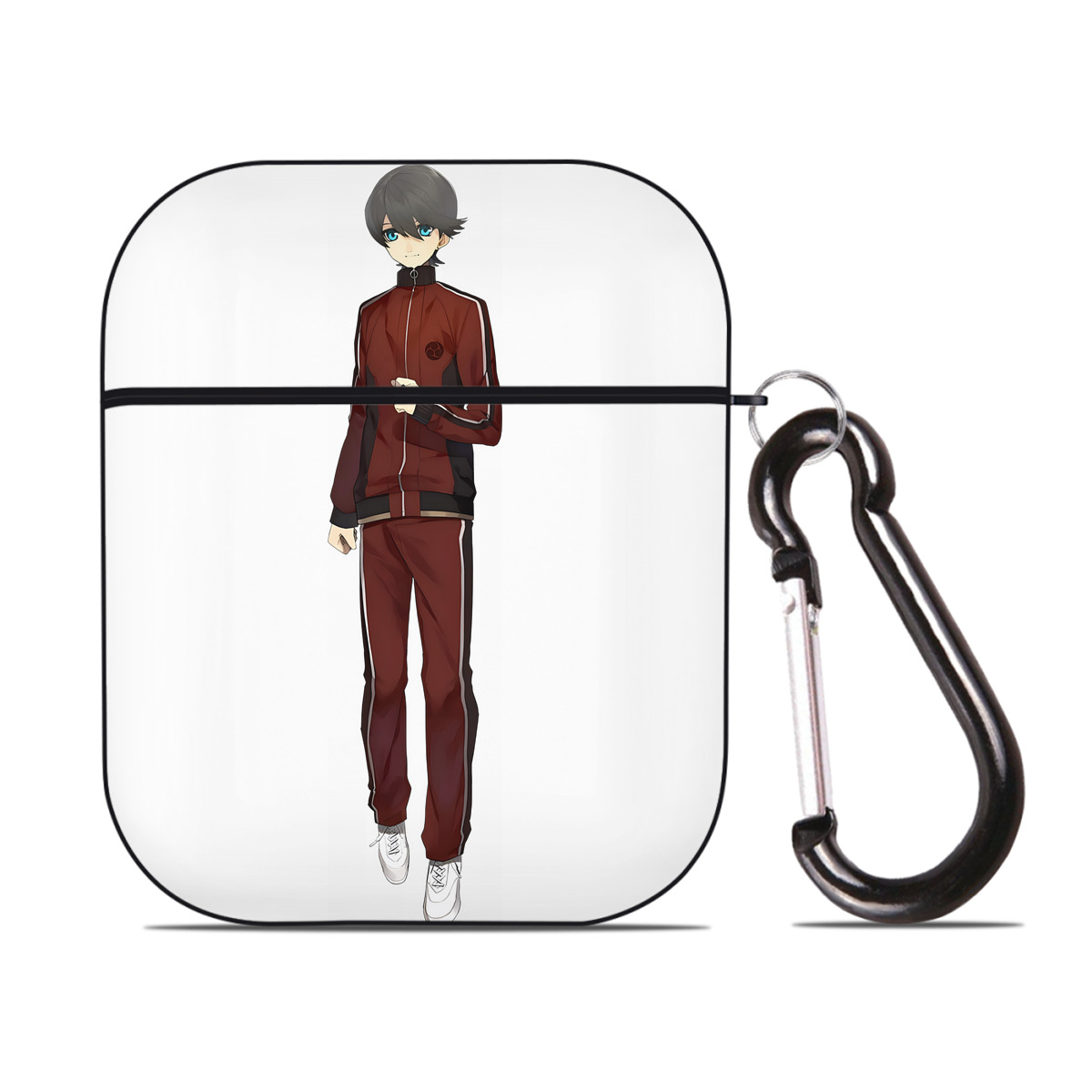 （画像用） 刀剣乱舞 Touken Ranbu AirPods 第2世代保護ケース ハードシェル ブラック 耐衝撃・防指紋・カラビナ付き