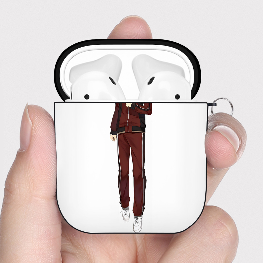 （画像用） 刀剣乱舞 Touken Ranbu AirPods 第2世代保護ケース ハードシェル ブラック 耐衝撃・防指紋・カラビナ付き