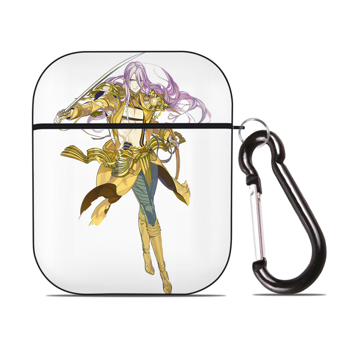 （画像用） 刀剣乱舞 Touken Ranbu AirPods 第2世代保護ケース ハードシェル ブラック 耐衝撃・防指紋・カラビナ付き