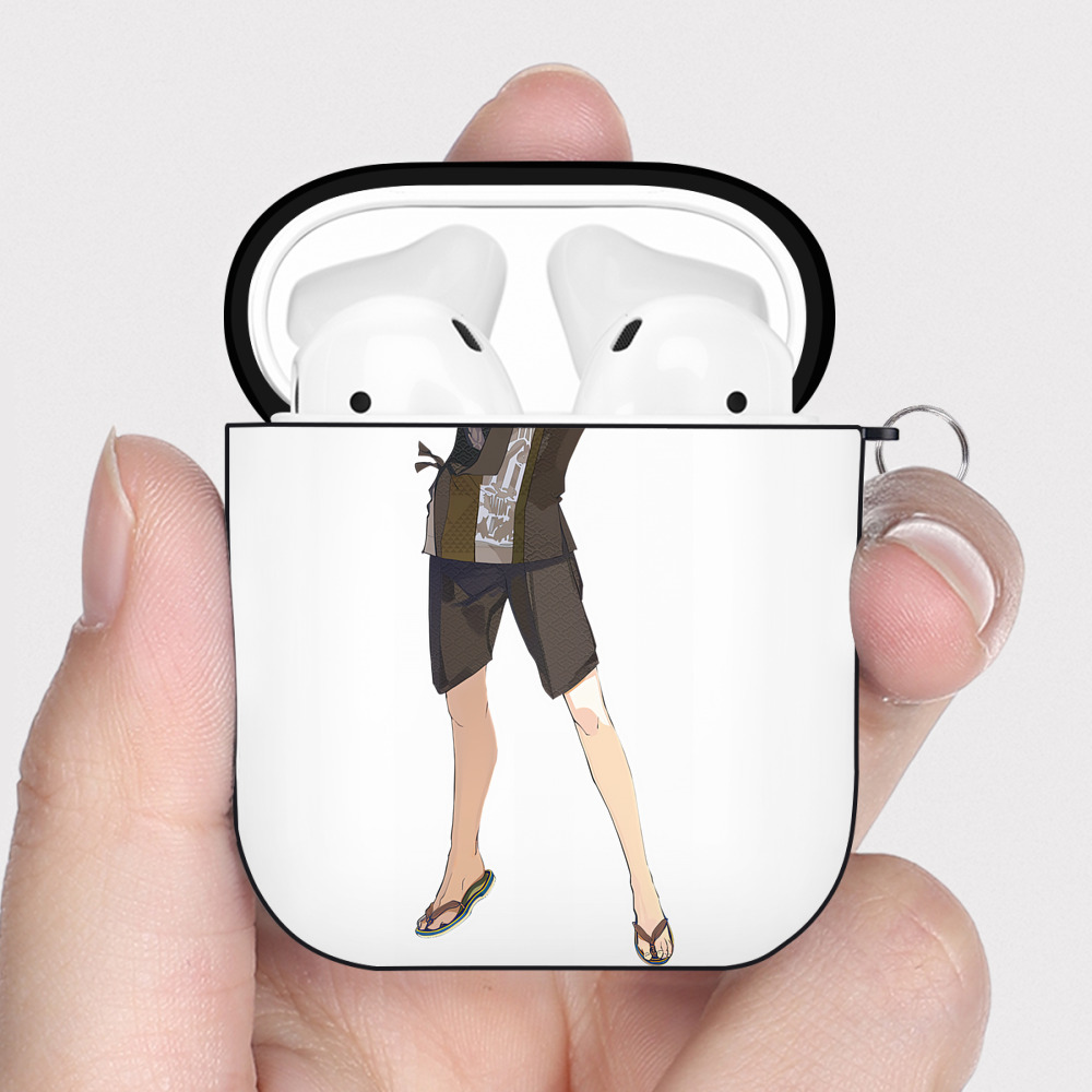 （画像用） 刀剣乱舞 Touken Ranbu AirPods 第2世代保護ケース ハードシェル ブラック 耐衝撃・防指紋・カラビナ付き