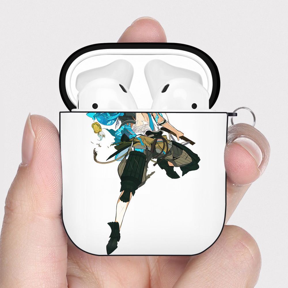 （画像用） 刀剣乱舞 Touken Ranbu AirPods 第2世代保護ケース ハードシェル ブラック 耐衝撃・防指紋・カラビナ付き