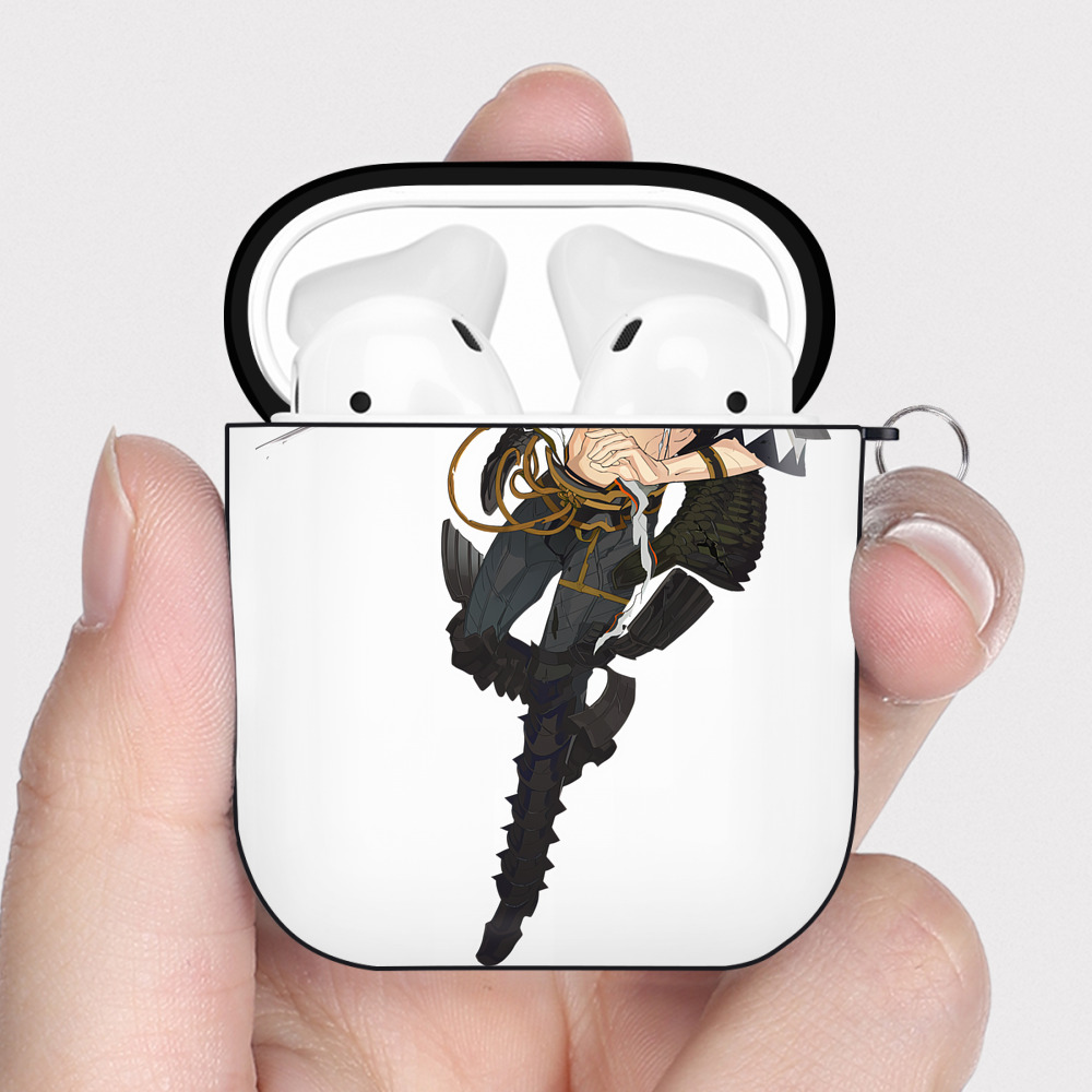 （画像用） 刀剣乱舞 Touken Ranbu AirPods 第2世代保護ケース ハードシェル ブラック 耐衝撃・防指紋・カラビナ付き
