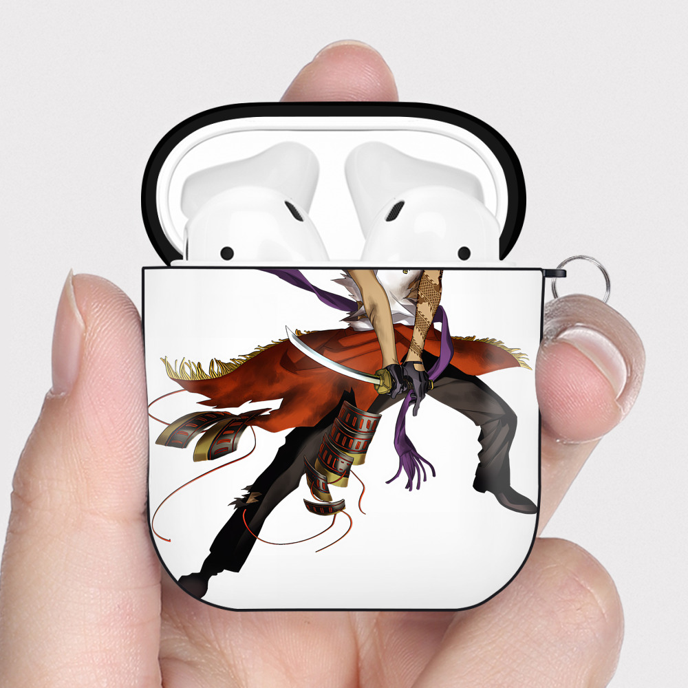 （画像用） 刀剣乱舞 Touken Ranbu AirPods 第2世代保護ケース ハードシェル ブラック 耐衝撃・防指紋・カラビナ付き