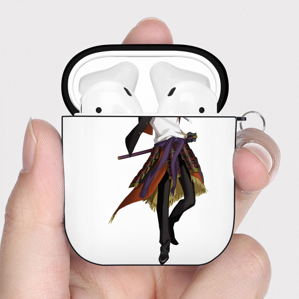 （画像用） 刀剣乱舞 Touken Ranbu AirPods 第2世代保護ケース ハードシェル ブラック 耐衝撃・防指紋・カラビナ付き