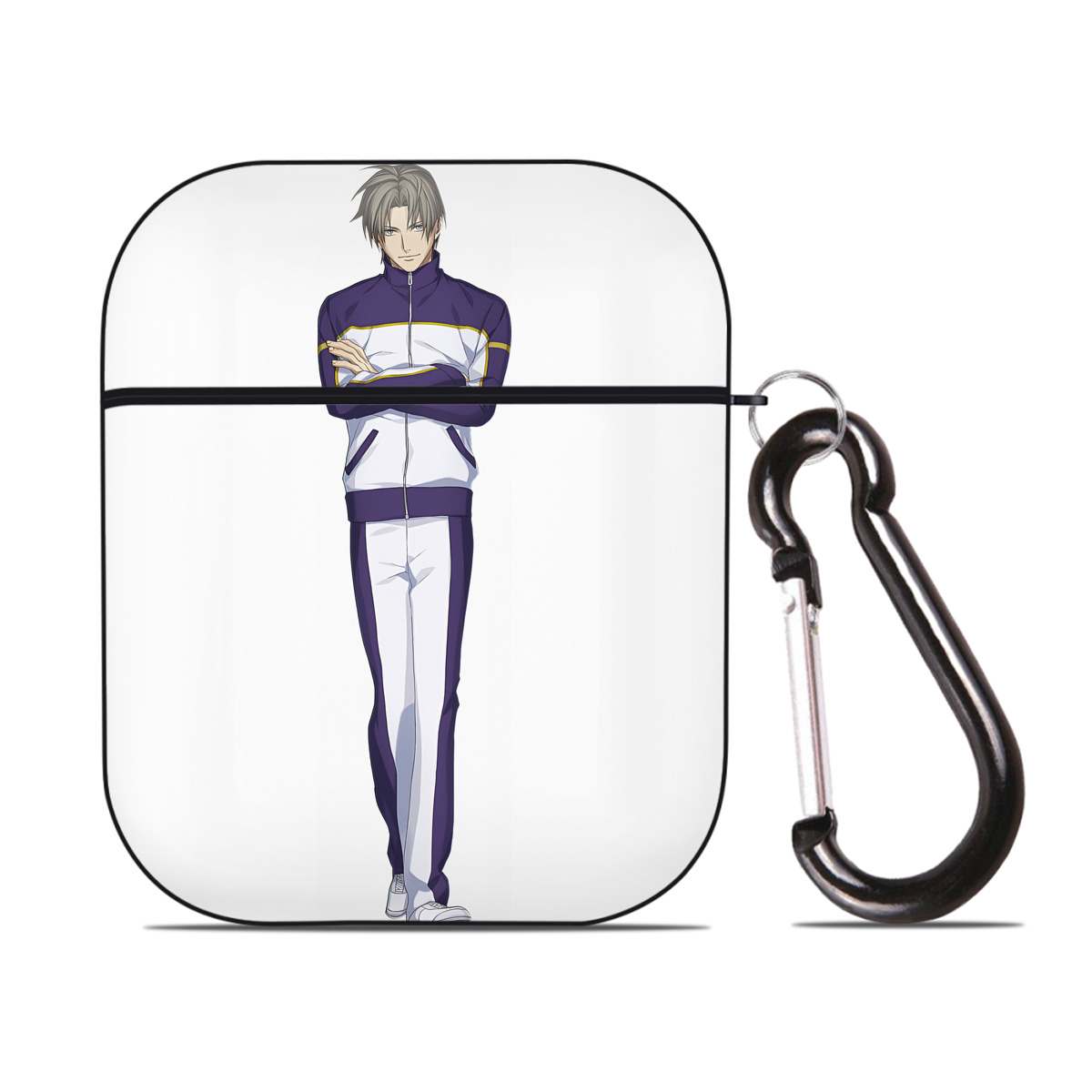 （画像用） 刀剣乱舞 Touken Ranbu AirPods 第2世代保護ケース ハードシェル ブラック 耐衝撃・防指紋・カラビナ付き
