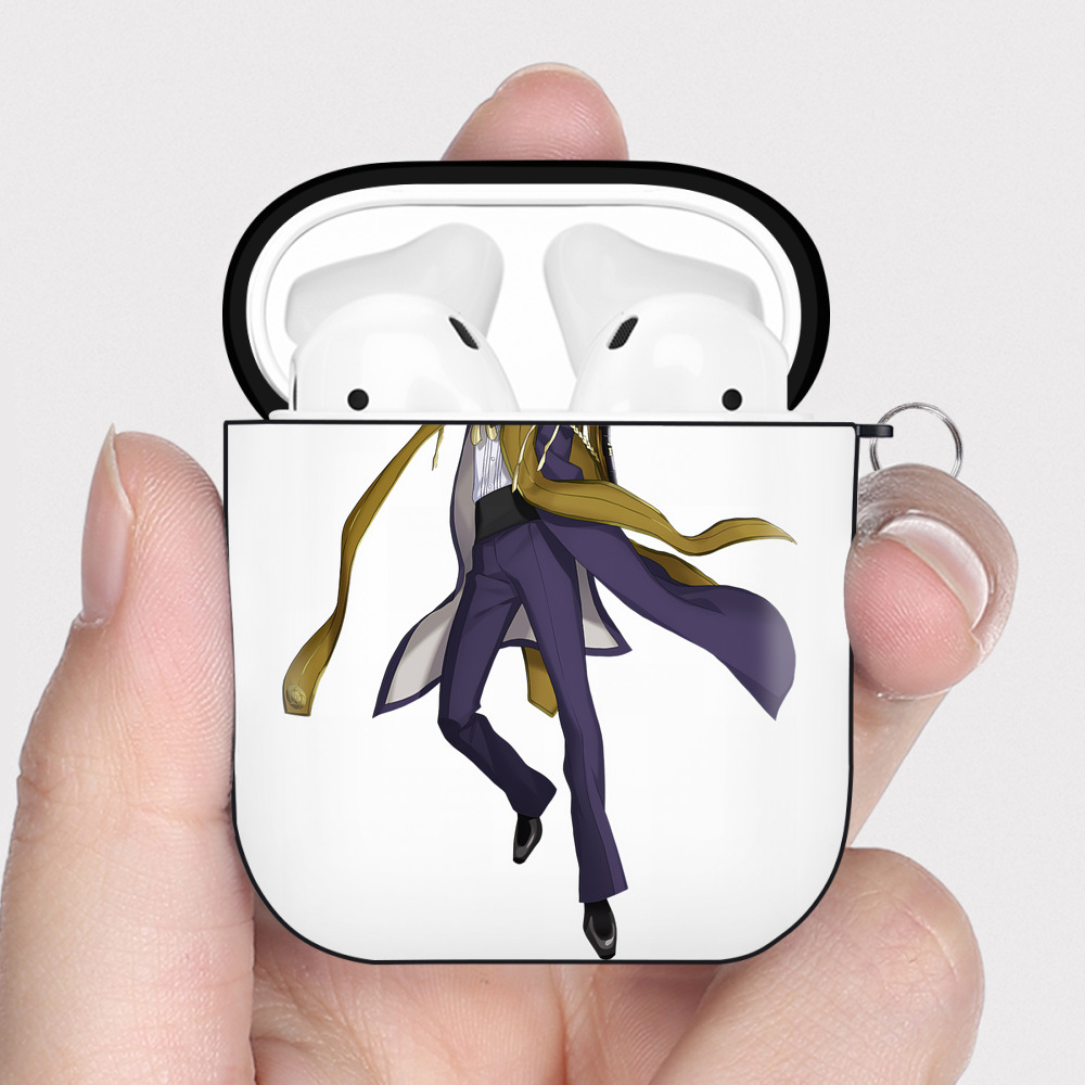 （画像用） 刀剣乱舞 Touken Ranbu AirPods 第2世代保護ケース ハードシェル ブラック 耐衝撃・防指紋・カラビナ付き