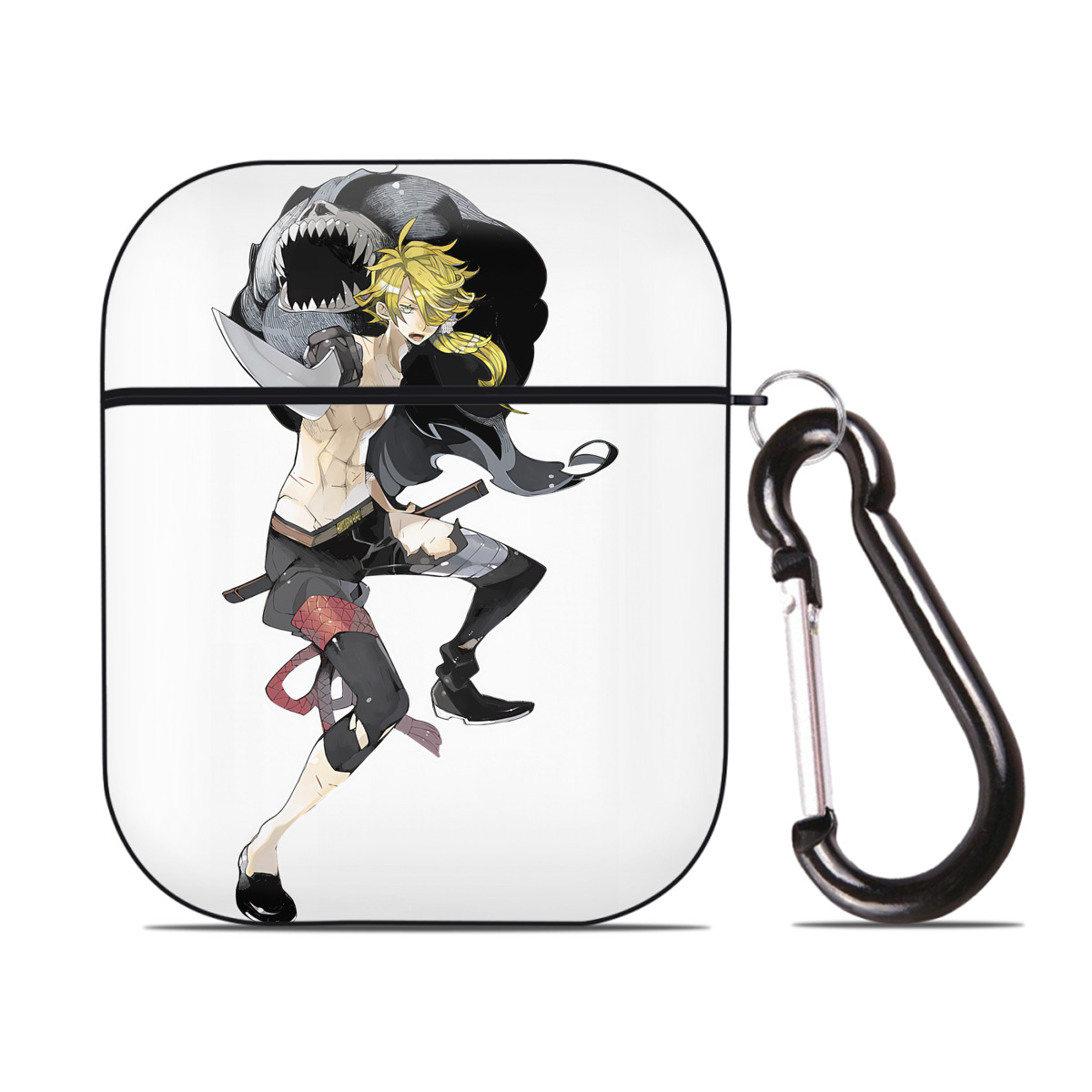 （画像用） 刀剣乱舞 Touken Ranbu AirPods 第2世代保護ケース ハードシェル ブラック 耐衝撃・防指紋・カラビナ付き