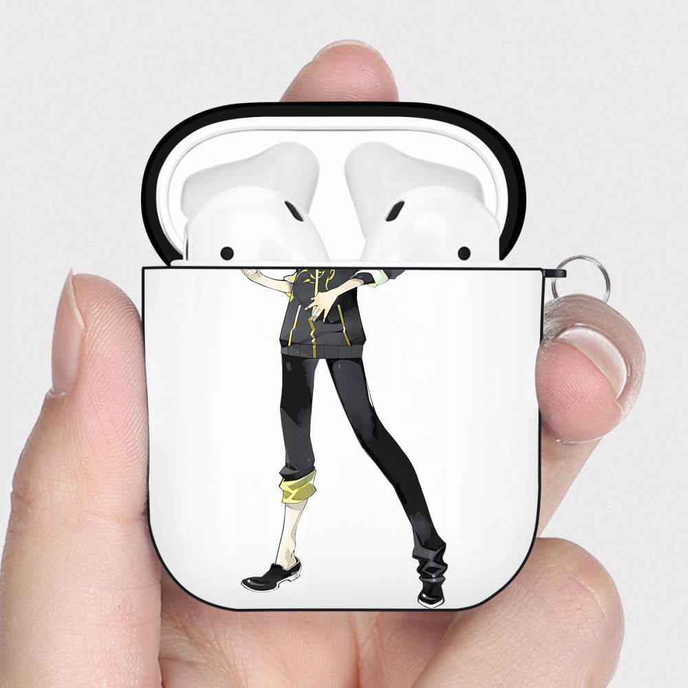（画像用） 刀剣乱舞 Touken Ranbu AirPods 第2世代保護ケース ハードシェル ブラック 耐衝撃・防指紋・カラビナ付き