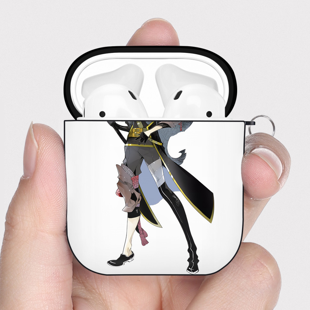 （画像用） 刀剣乱舞 Touken Ranbu AirPods 第2世代保護ケース ハードシェル ブラック 耐衝撃・防指紋・カラビナ付き