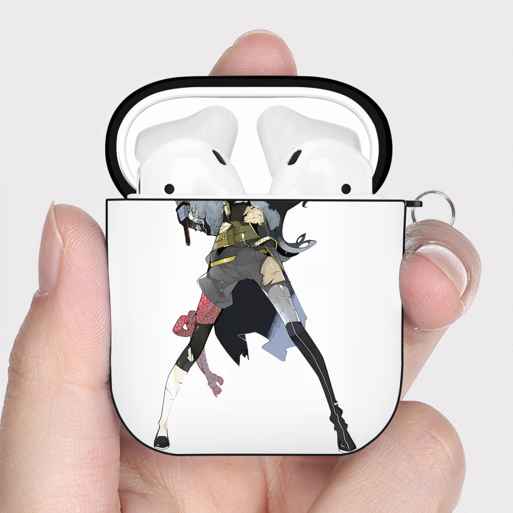 （画像用） 刀剣乱舞 Touken Ranbu AirPods 第2世代保護ケース ハードシェル ブラック 耐衝撃・防指紋・カラビナ付き