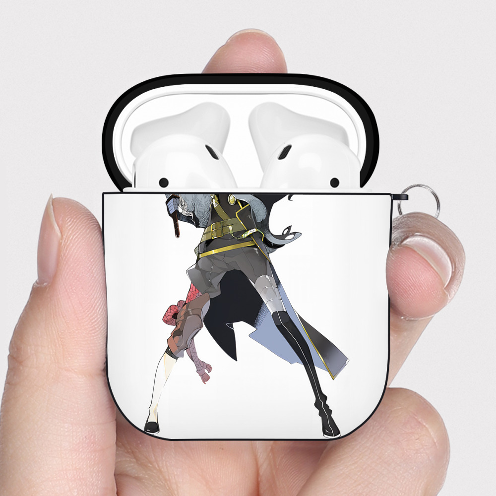 （画像用） 刀剣乱舞 Touken Ranbu AirPods 第2世代保護ケース ハードシェル ブラック 耐衝撃・防指紋・カラビナ付き
